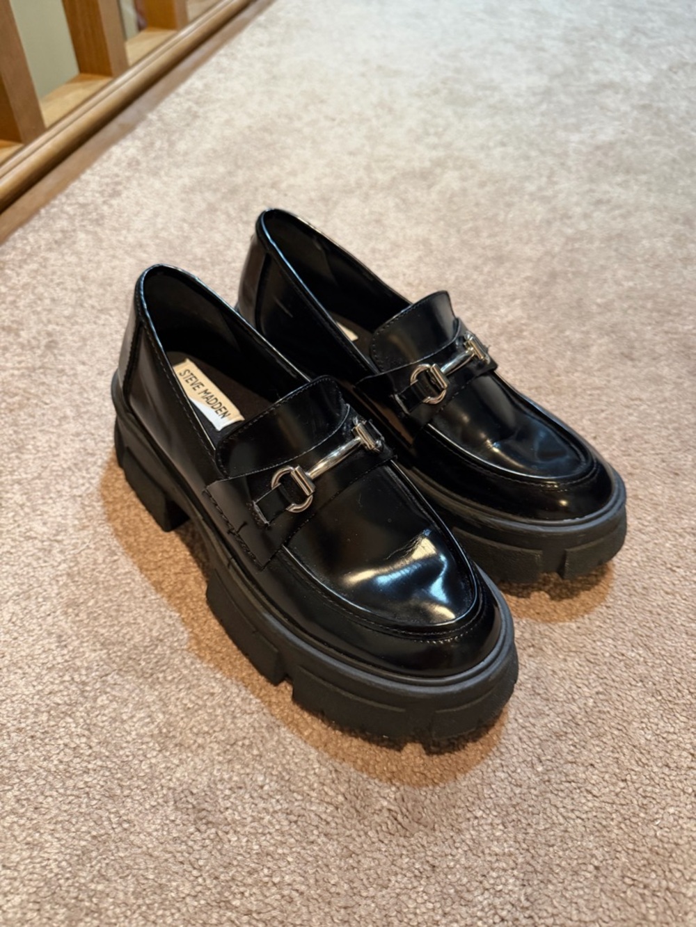 Steve Madden Black Loafers